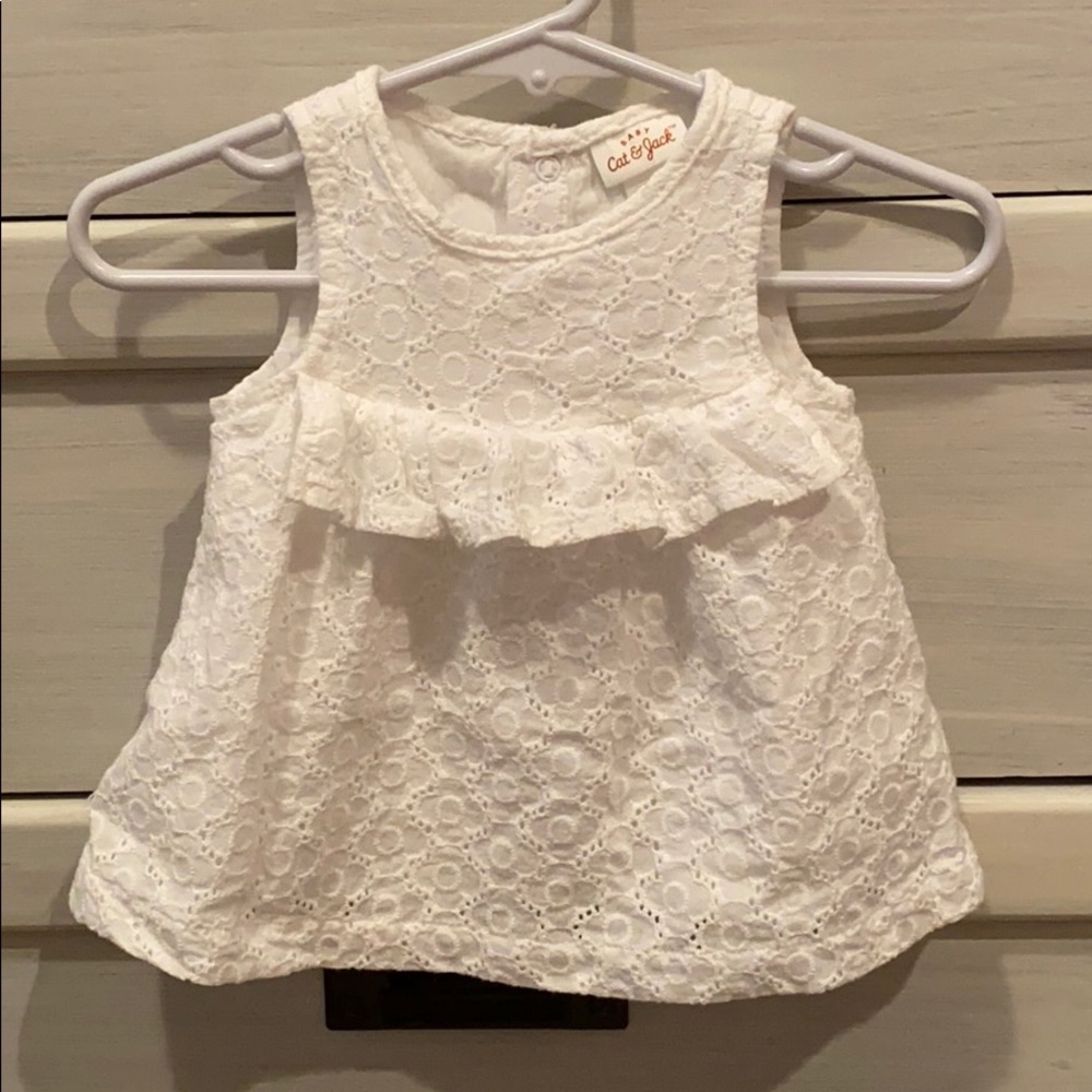 Cat and Jack White Eyelet Dress